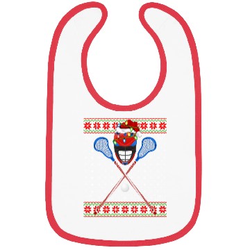 Discover Lacrosse Player Christmas Bibs