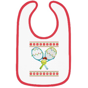 Discover Tennis Player Christmas Bibs