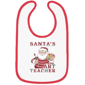 Discover Santa's Favorite Art Teacher Bibs