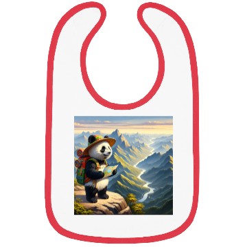 Discover Panda Adventure Bibs