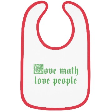 Discover Love math love people Bibs
