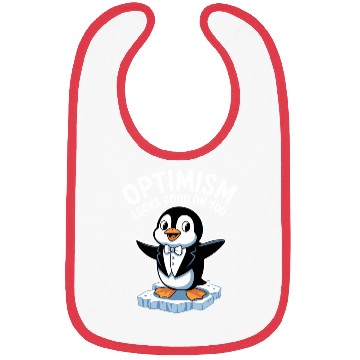 Discover Optimism Looks Good On You Penguin Tuxedo Bibs