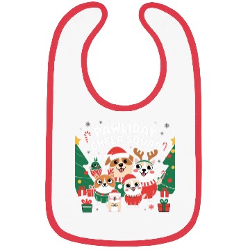 Discover Pawliday Cheer Squad - Festive Pet Lover Christmas Bibs