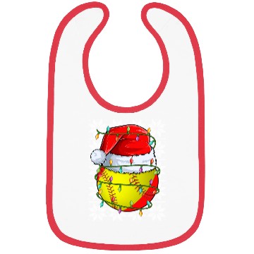 Discover Softball Christmas Lights Bibs