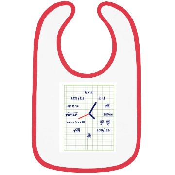 Discover Math Clock with Equations Uhr Mathematik Bibs