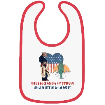 Discover Blessed with Freedom and a little Wild West Bibs