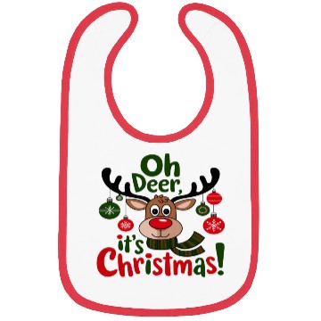 Discover Christmas Reindeer with Festive Ornaments Bibs