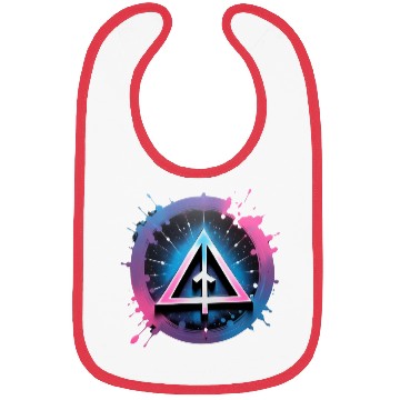 Discover Neon Geometric Arrow in Cosmic Splash Bibs