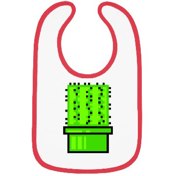 Discover Cactus Cacti Retro Video Game Pixel Flower Pot Bibs