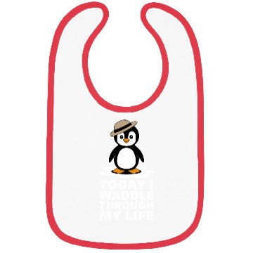Discover Today I Waddle Through My Life Penguin Bibs