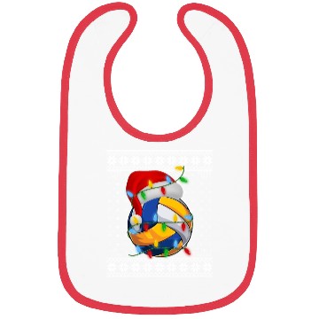 Discover Volleyball Christmas Bibs