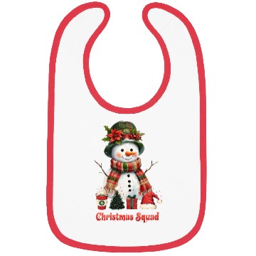 Discover Snowman Christmas Family Gathering Bibs