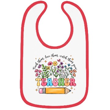 Discover Teacher Wildflowers Bibs