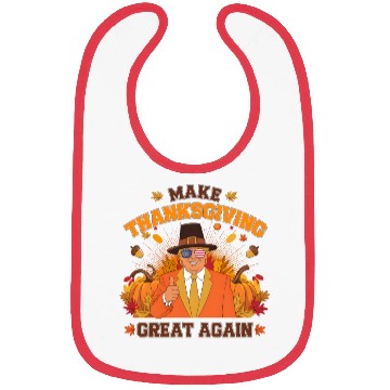 Discover Make Thanksgiving Great Again Autumn Fall Leaves Bibs