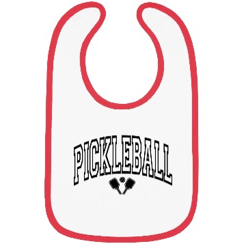 Discover Pickleball Arched Letter Design with Paddles Bibs