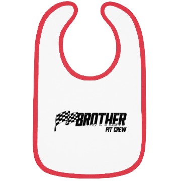Discover Pit Crew Brother Race Birthday Family Race Brother Bibs