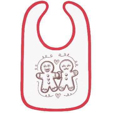 Discover Loveable Gingerbread Couple Bibs