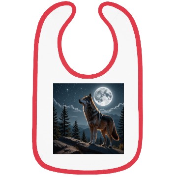 Discover animal wolf Bibs