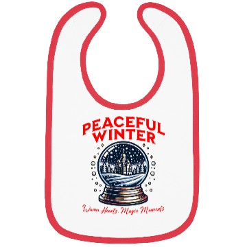 Discover Peaceful Winter - Snow Globe Serenity Bibs