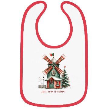 Discover Small Town Christmas Windmill Bibs