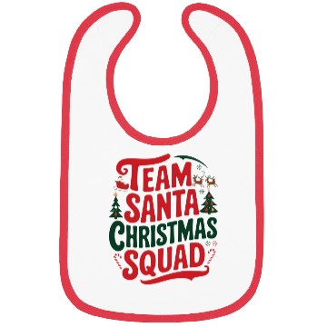 Discover Team Santa Christmas Squad Festive Holiday party Bibs
