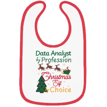 Discover Data Analyst Christmas Xmas Elf Data Science Bibs