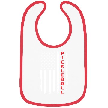 Discover Pickleball US Flag in White and Red Bibs