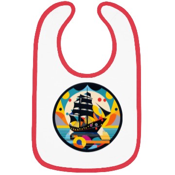 Discover Sailing Ship, Frigate, Boat Bibs
