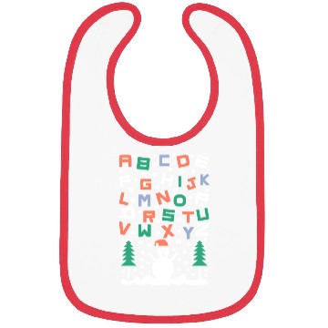 Discover Festive Alphabet Snowman Design Bibs