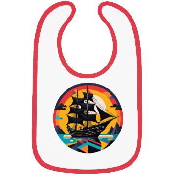 Discover Sailing Ship, Frigate, Boat Bibs