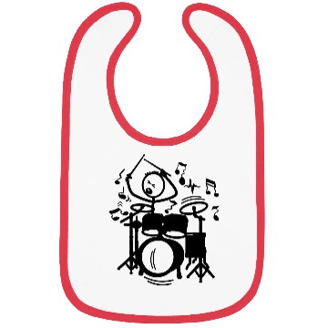 Discover Wild drummer transparent Bibs