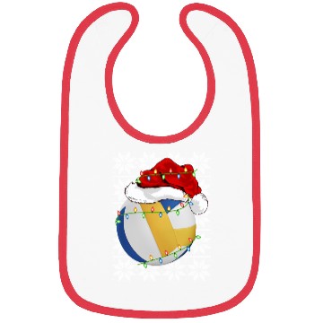 Discover Volleyball Santa Bibs