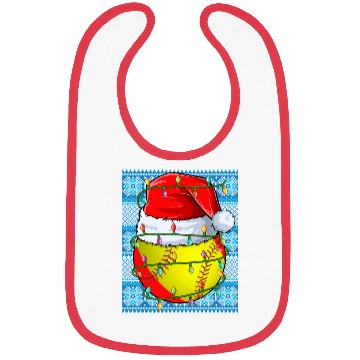 Discover Softball Christmas Lights Bibs