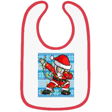 Discover Dabbing Santa Christmas Lights Bibs