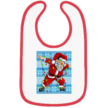 Discover Dabbing Santa Christmas Tree Lights Bibs