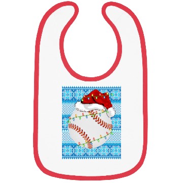 Discover Baseball Christmas Lights Bibs
