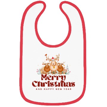 Discover Reindeer & Holly Bibs