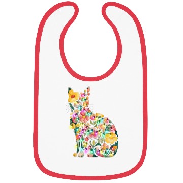 Discover Floral Cat Silhouette nature santa christmas light Bibs