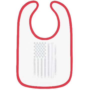 Discover Baseball vintage American flag baseball fan Bibs