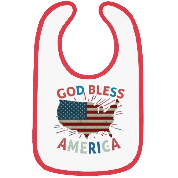 Discover God Bless America Bibs Design