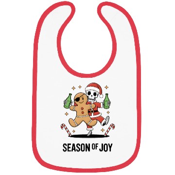Discover Season of joy: Gingerbread Pirate & Skeleton santa Bibs