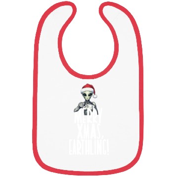 Discover Happy Xmas Earthling Alien Christmas Bibs