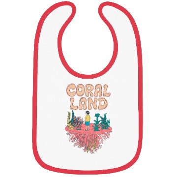 Discover Rainbow Coral Land Bibs