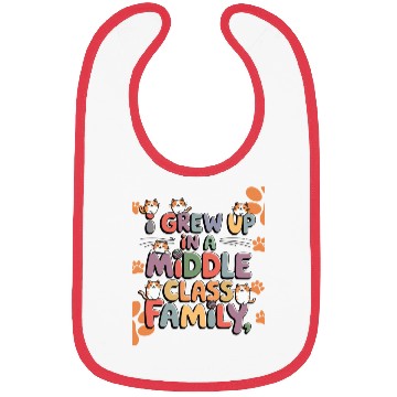 Discover Middle Class Cat Family Humor Bibs