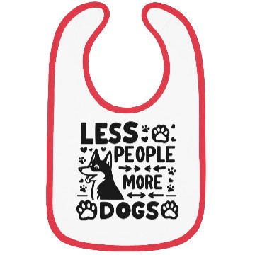 Discover Less People More Dogs Bibs