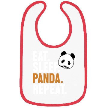 Discover Eat Sleep Panda Repeat Panda Bear Friend Giant Bibs