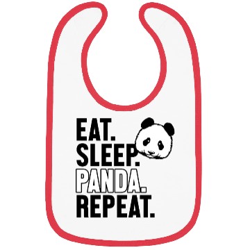 Discover Eat Sleep Panda Repeat Panda Bear Friend Giant Bibs