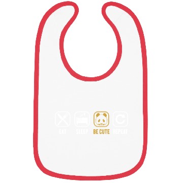 Discover Eat Sleep Be Cute Repeat Panda Bear Friend Lover Bibs