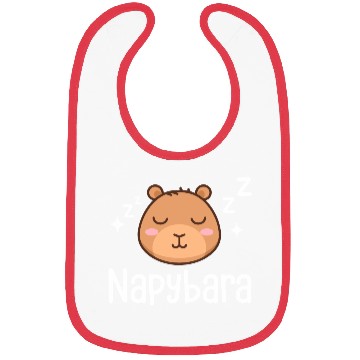 Discover Napybara Sleepy Cute Capybara Sleeping Nap Lover Bibs