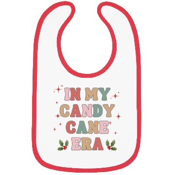Discover in my candy cane era retro holiday Christmas Bibs